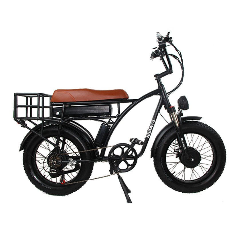 urban Dual motor 2000W Step Through powerful electric hunting gravel dirty bike offroad 20 inch 48V 15Ah electric bicycle