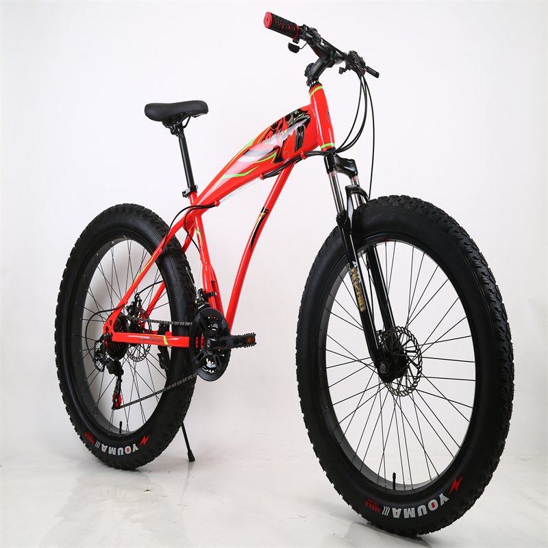 High Quality 26''*4.0 21 Speed MTB Mountain Snow Beach Bike Fat Tire Aluminum Fork Steel Frame-Newest Manufacturer Adult Bicycle