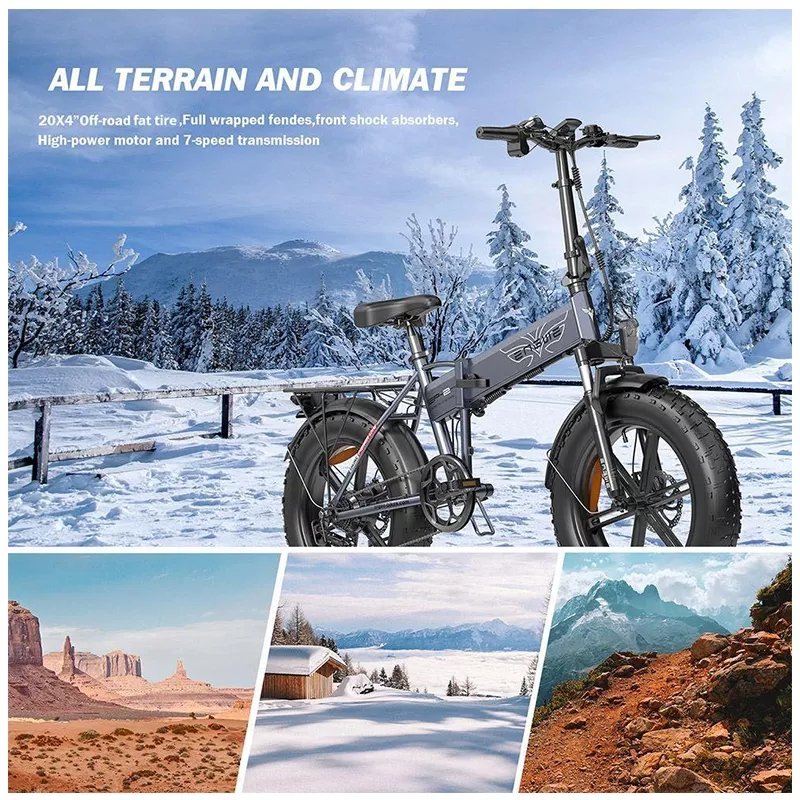 EU US Warehouse Fast Shipping ENGWE EP-2 PRO 750W 13Ah Electric Bicycle 20inch Fat Tire Cycle Folding City Bicycle
