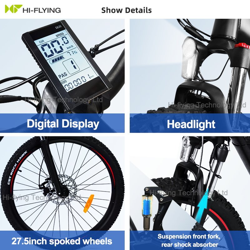EU/UK Fast Delivery Dropshipping Full Suspensions 27.5inches E-bike E-bicycle for Adults E-mtb Electric Mountain Bike