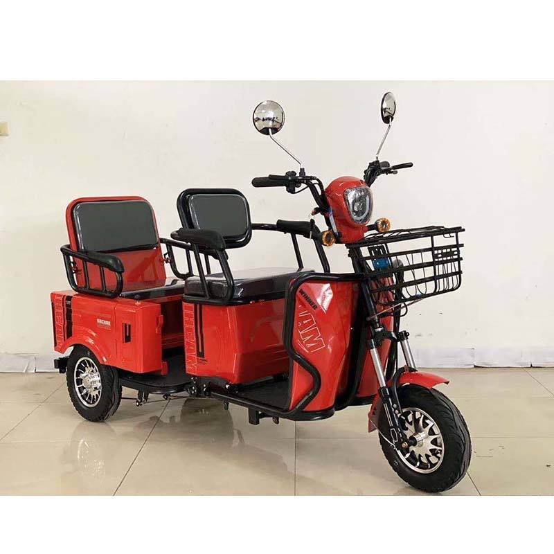 Adult Tricycles & Bicycles with 300-8 Tyre Electric Tricycle for Elderly & Kids Steel Frame down Tube Battery Rear Hub Motor