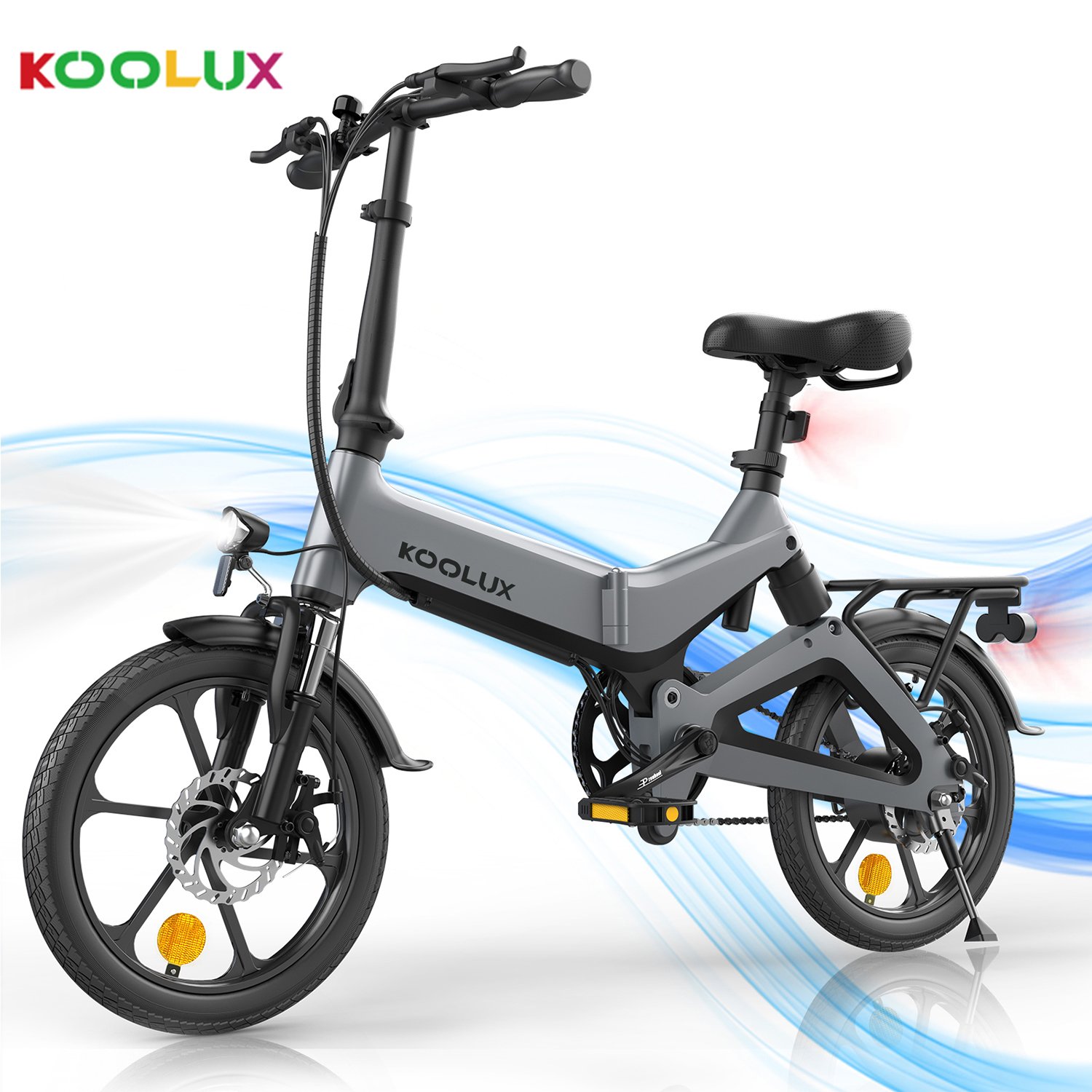 KOOLUX 250W 16Inch 36V Electric Bike Mountain Hybrid Folding Lithium Battery EU Warehouse Electric Bicycle for Adult