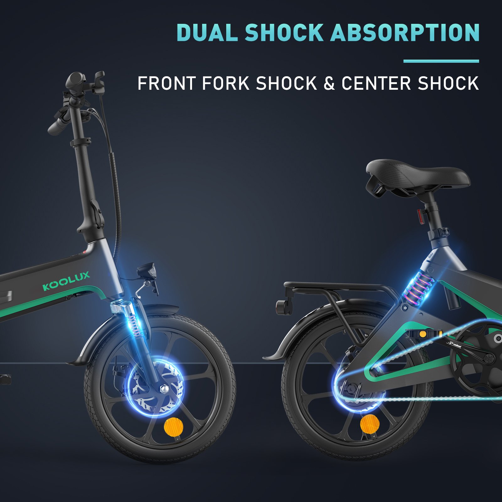 KOOLUX 250W 16Inch 36V Electric Bike Mountain Hybrid Folding Lithium Battery EU Warehouse Electric Bicycle for Adult