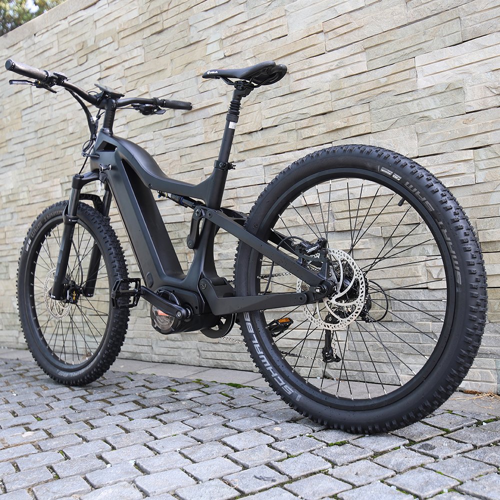 best selling carbon fiber frame ebike mid drive motors full suspension electric mountain bikes