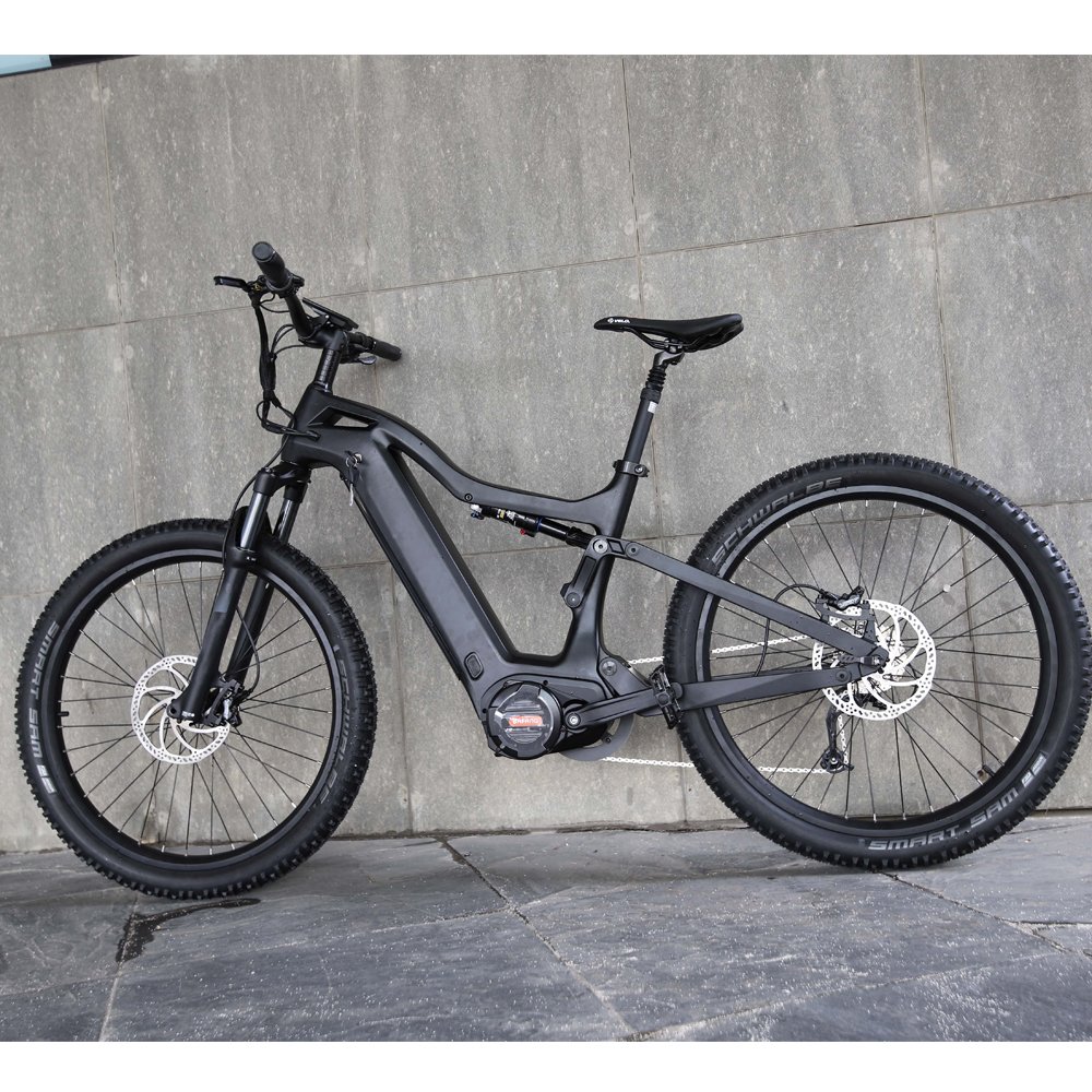 best selling carbon fiber frame ebike mid drive motors full suspension electric mountain bikes