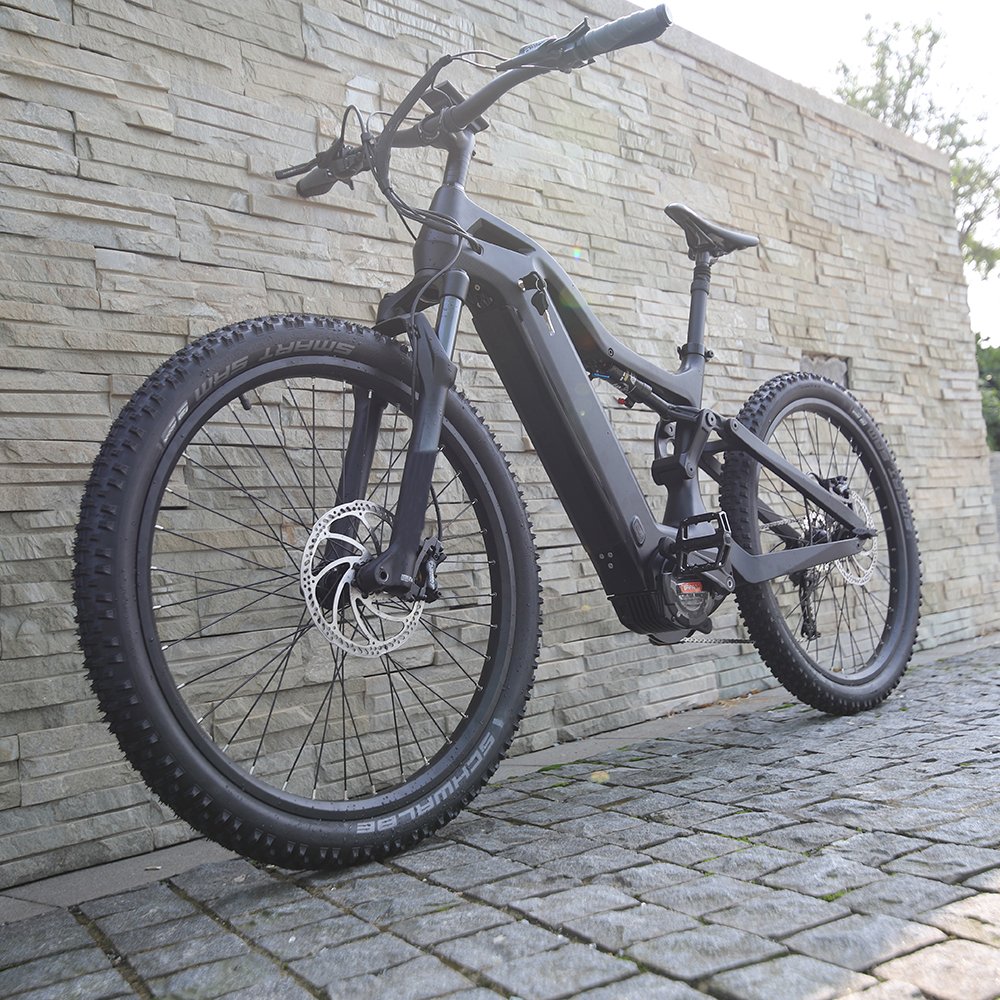 best selling carbon fiber frame ebike mid drive motors full suspension electric mountain bikes