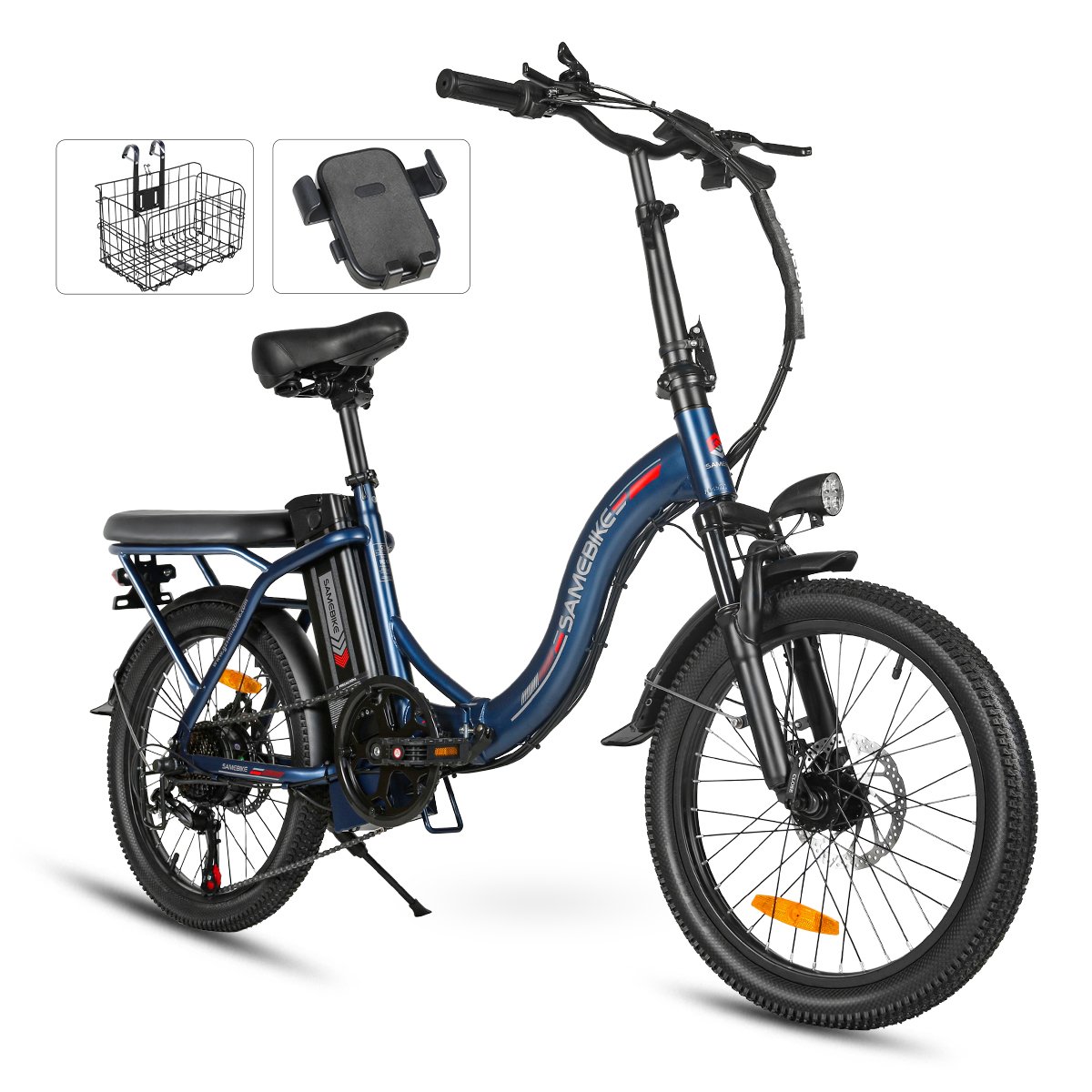 SAMEBIKE Stock Electric folding bicycles in EU warehouse long range electric city bikes for adults 12ah 350W e-bikes