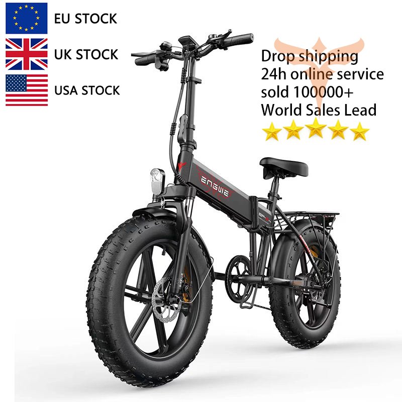 EU US Warehouse Engwe EP2 Pro 48V13A 20*4.0 Fat Tire Bicycle 750W 45KM/H Powerful Mountain Fat Tire Folding Electric Bike