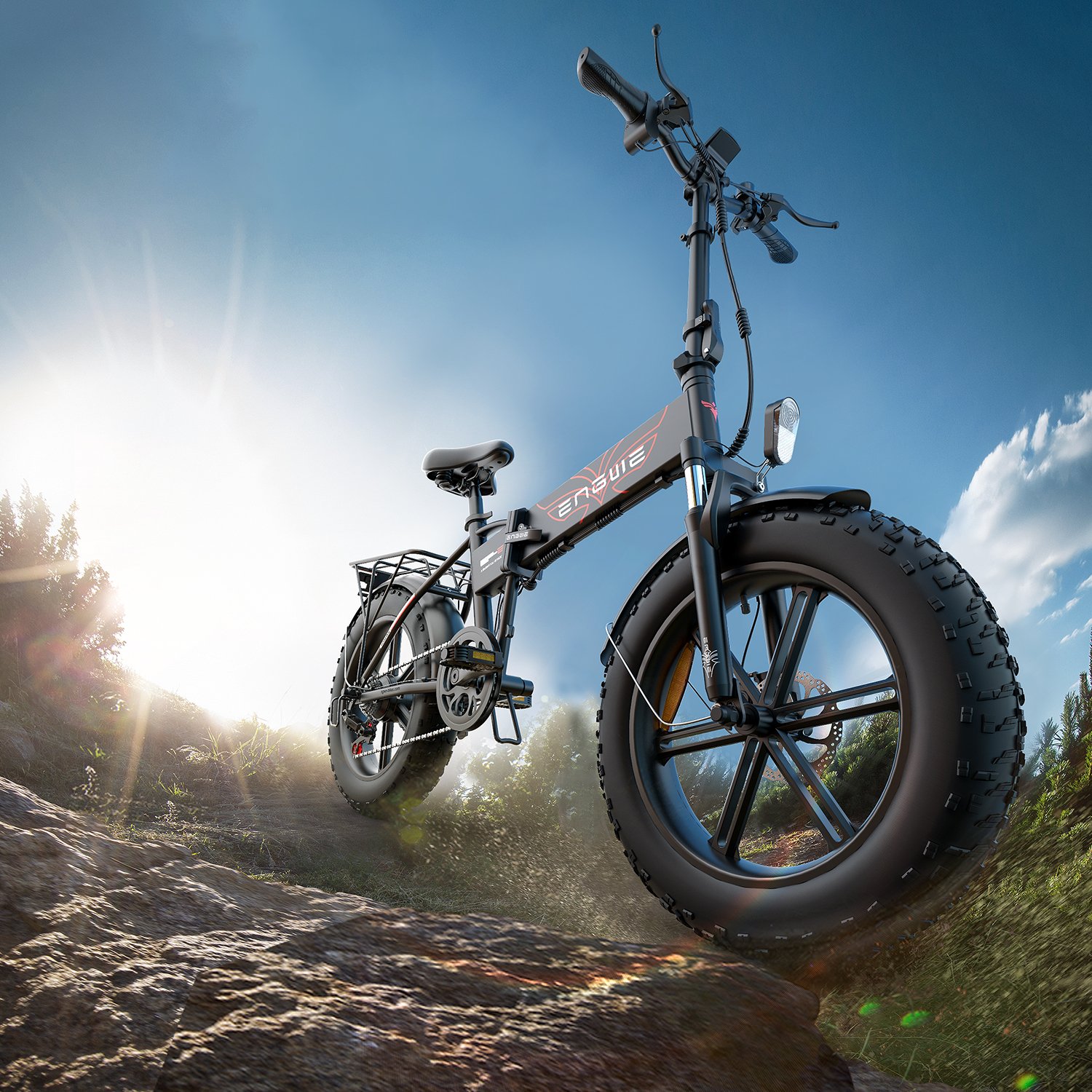 EU US Warehouse Engwe EP2 Pro 48V13A 20*4.0 Fat Tire Bicycle 750W 45KM/H Powerful Mountain Fat Tire Folding Electric Bike