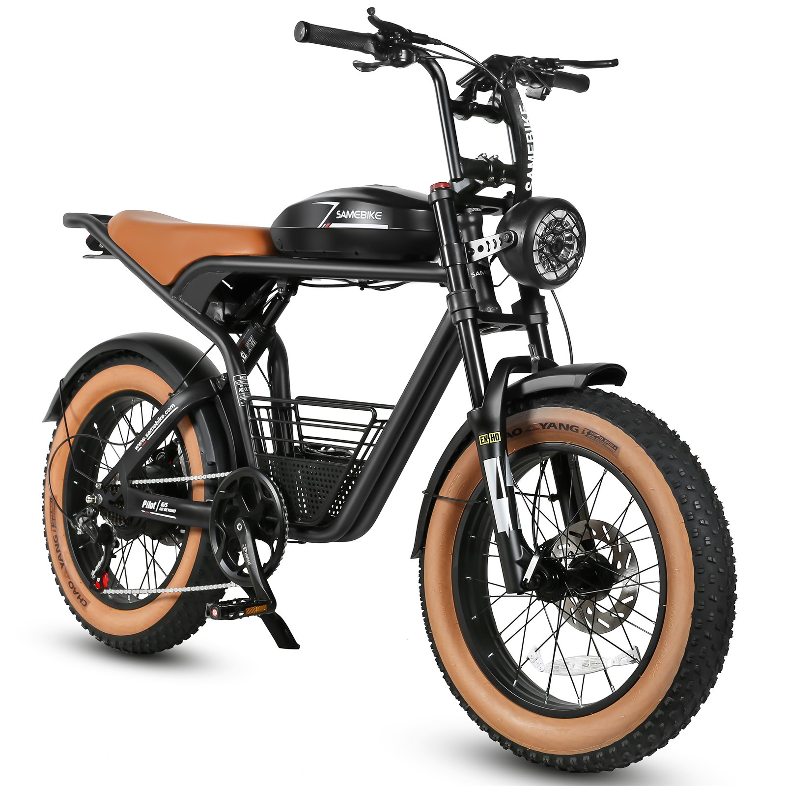 2024 Retro Style SAMEBIKE Factory 20" full suspension 48V 16Ah Long range 1000w Fat tire ebike fat electric mountain bike