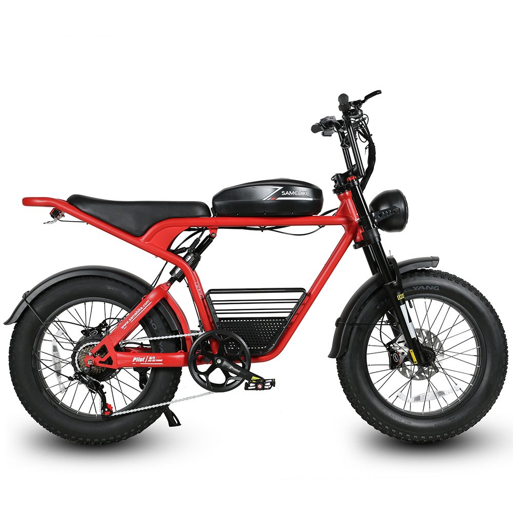 2024 Retro Style SAMEBIKE Factory 20" full suspension 48V 16Ah Long range 1000w Fat tire ebike fat electric mountain bike