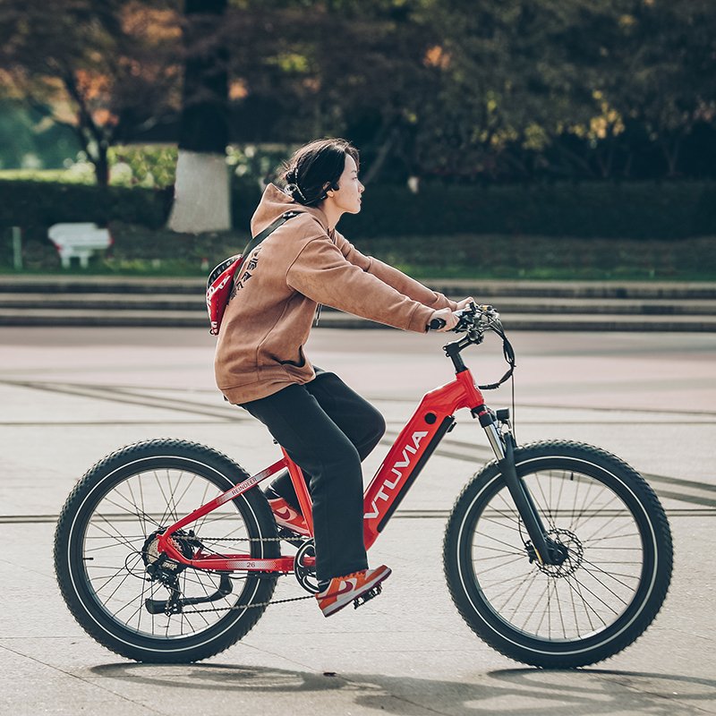 US & EU IN STOCK VTUVIA Aluminum alloy hydraulic 26inch fat tire electric bikes with 250w 750w rear motor 48V 15Ah li battery