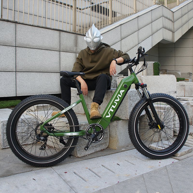 US & EU IN STOCK VTUVIA Aluminum alloy hydraulic 26inch fat tire electric bikes with 250w 750w rear motor 48V 15Ah li battery