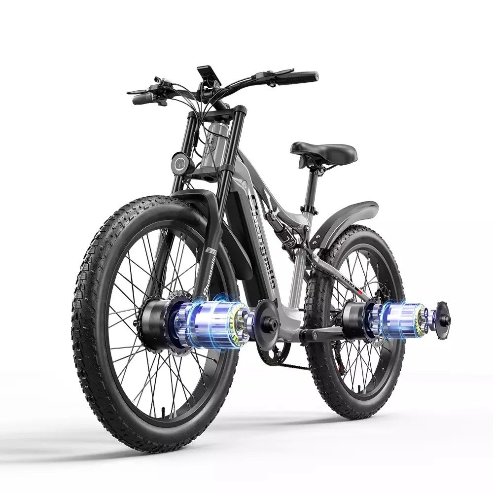 US EU Italy Warehouse 2000W Dual Motor E Bike 48V 18AH Electric Mountain Bikes Adult Off Road 26 Inch Fat Tire Electric Bike