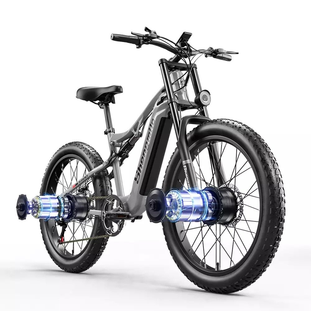 US EU Italy Warehouse 2000W Dual Motor E Bike 48V 18AH Electric Mountain Bikes Adult Off Road 26 Inch Fat Tire Electric Bike