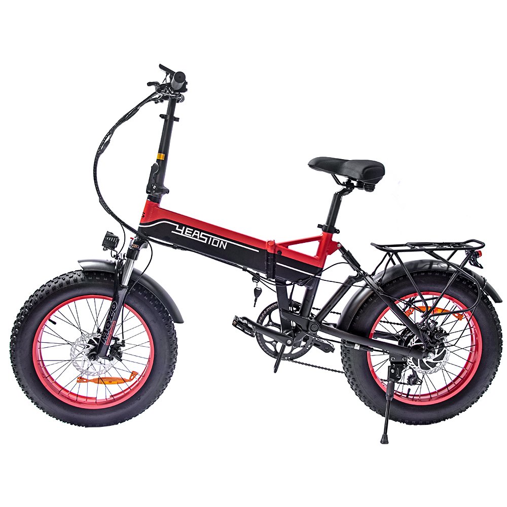 Fashion Red 48V 12Ah ithium Battery Electric Hybrid Bike 20 Wheel Size Fat Tire E-bike Adults Electric Road Bicycle