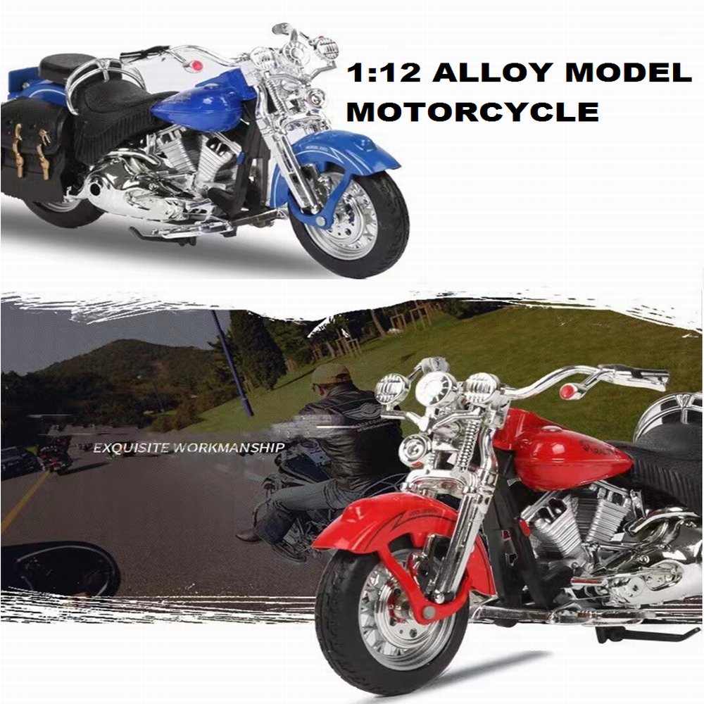 1/12 Scale Prince Halley Alloy Motorcycle Figurines Diecasts Kids Toys SportBike Racing Model Simulation Car Collect for Boys