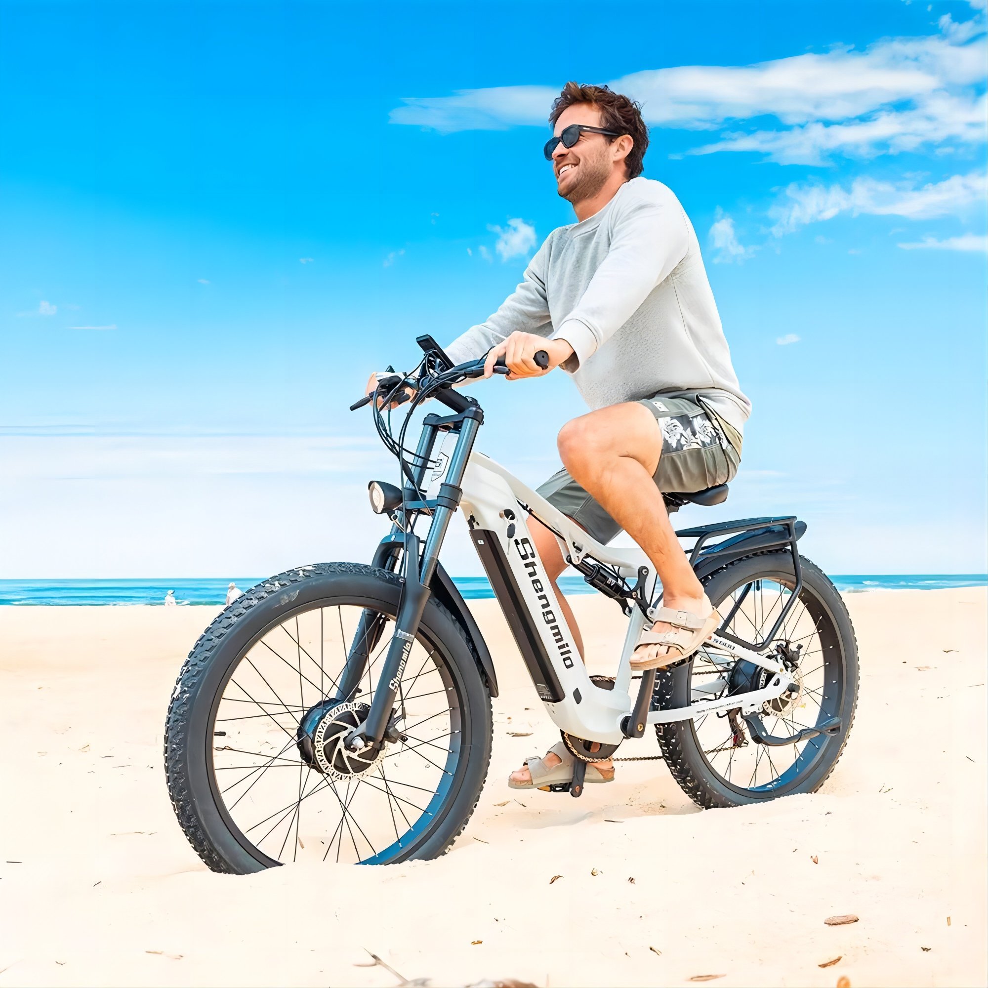 Dual Motor 48V 2000W Electric Mountain Bikes 18AH E Bike Adult Off Road 26 Inch Fat Tire Electric Mountain Bike