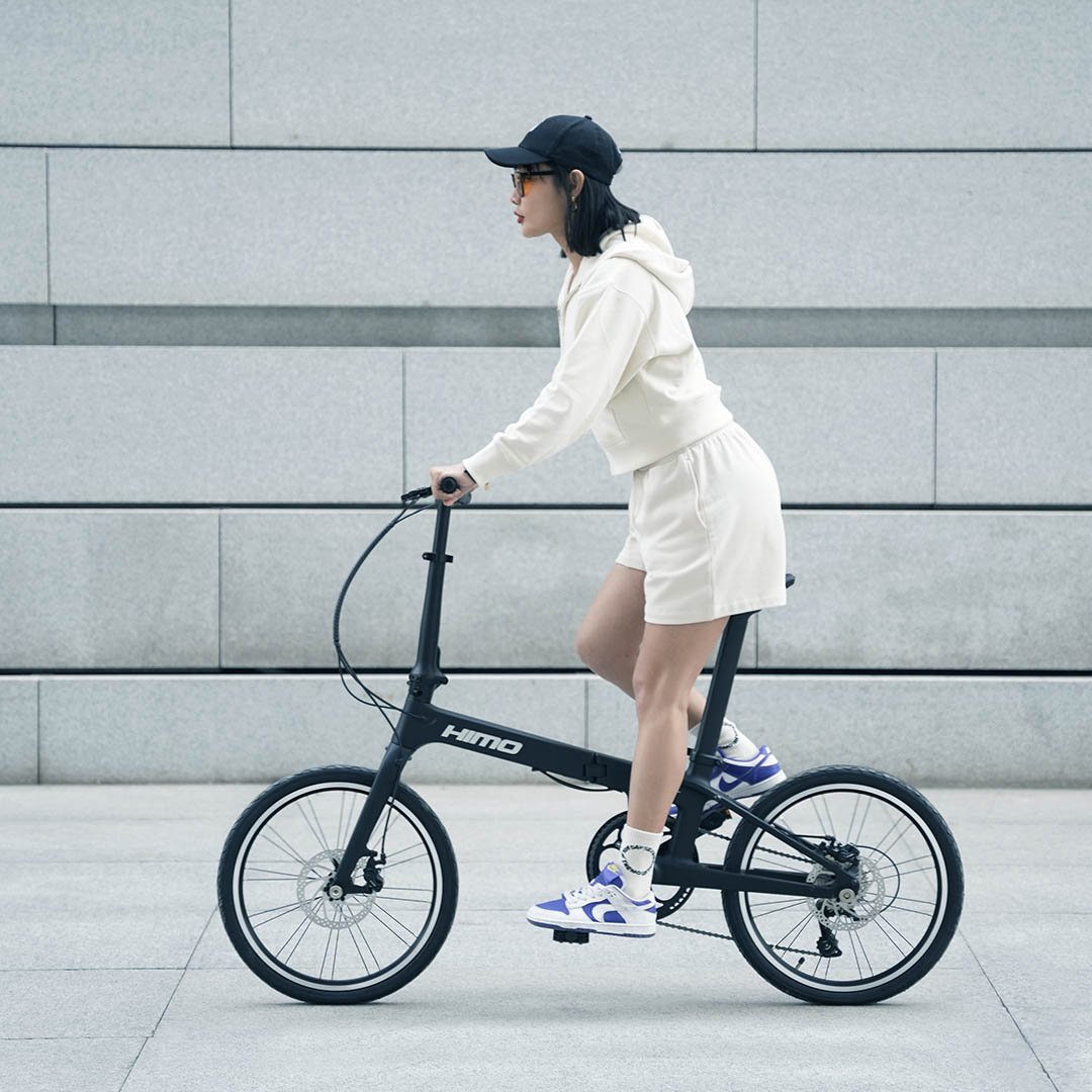 HIMO C6 ultra-light carbon fibre folding bike 9-speed look full carbon road bike