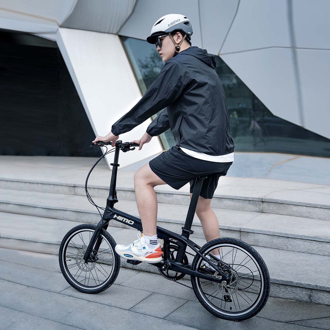 HIMO C6 ultra-light carbon fibre folding bike 9-speed look full carbon road bike