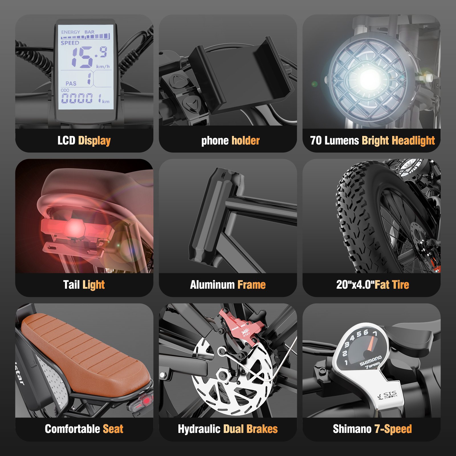 Other 1000W 48V 20Ah Battery Hybrid Electric Mountain Bike Fast Shipping 20-Inch Charging Men Dirt Bike Use Hub Motor Rear Hub
