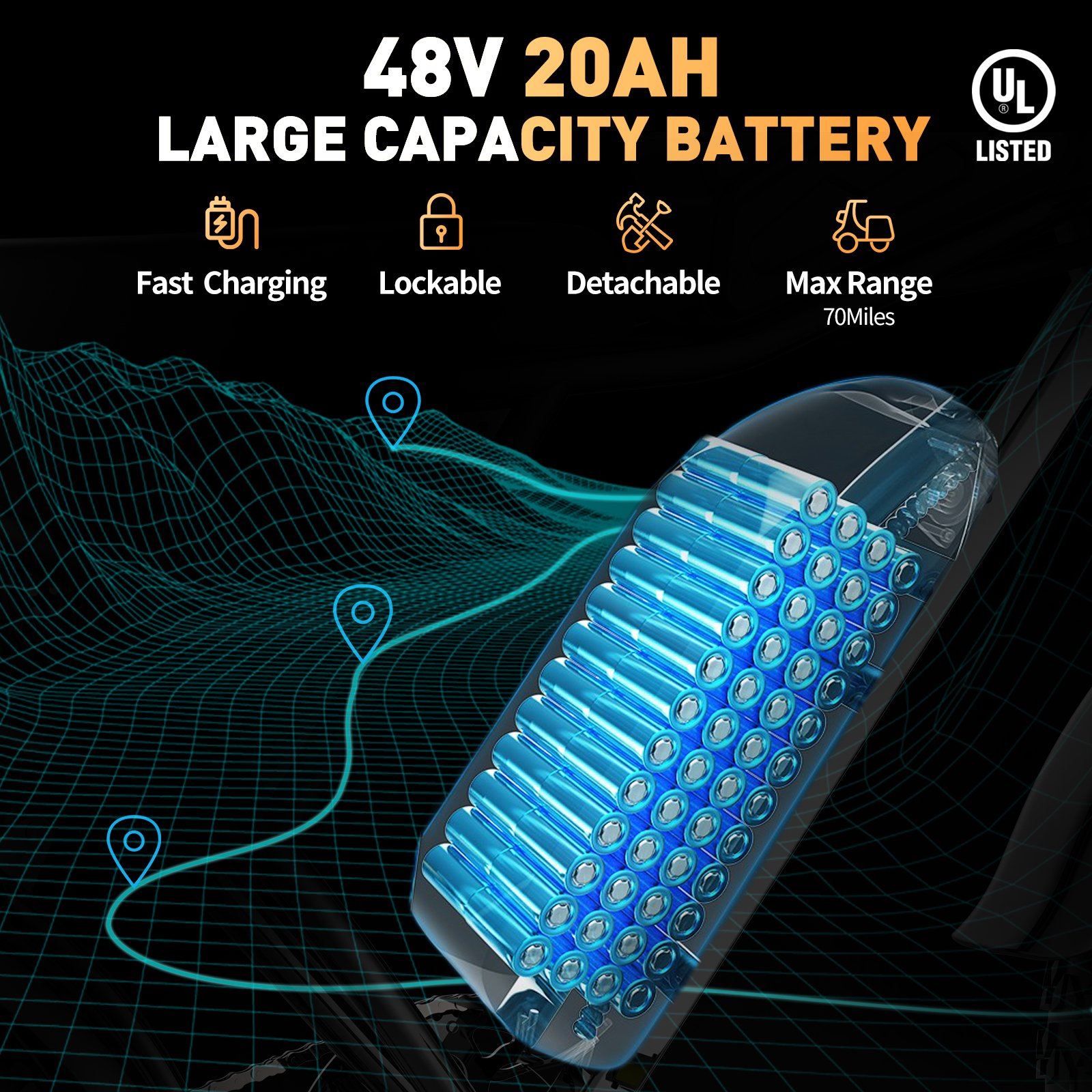 Other 1000W 48V 20Ah Battery Hybrid Electric Mountain Bike Fast Shipping 20-Inch Charging Men Dirt Bike Use Hub Motor Rear Hub