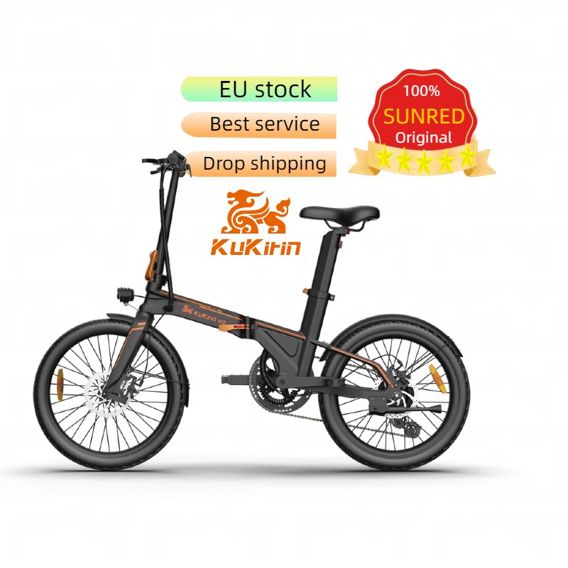EU Warehouse Stock Kukirin V2 2024 new New Cheap 20 Inch 2 5,000 Meters/H 250W 36V Foldable Electric City Bike Ebike