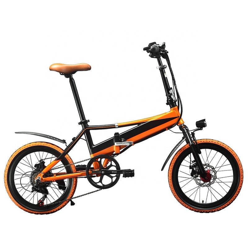 20"2.125 " Aluminum Alloy Folding Bikes Variable Speed 7 Speed Customized High Quality Folding E Bikes