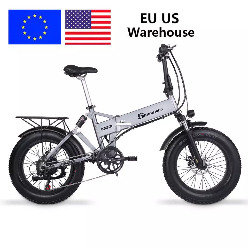 SHENGMILO MX21 Electric Folding Bicycle 48V 500W Long Range 13ah Electric Mountain Bike Dropshipping EU Warehouse Ebike E-Bike
