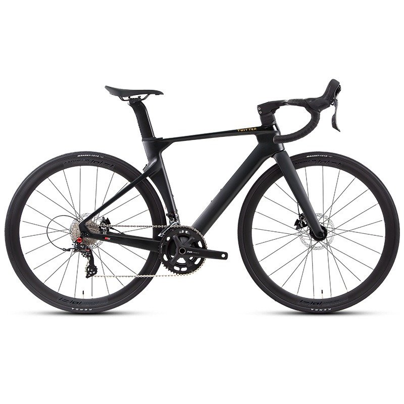 TWITTER 24 Speed Racing Road Bicycle 700c Cycletrak Carbon Fiber with Disc Brake and Ordinary Pedal Carbon Fiber Fork