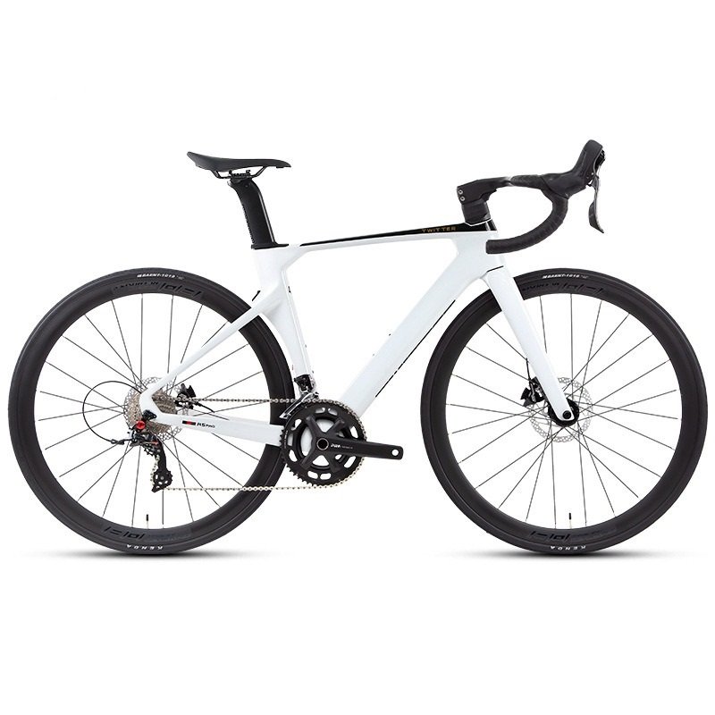 TWITTER 24 Speed Racing Road Bicycle 700c Cycletrak Carbon Fiber with Disc Brake and Ordinary Pedal Carbon Fiber Fork