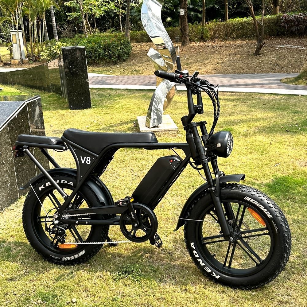 V8 Electric Hybrid Bike electric mountain bike 250W electric mtb e-bike cruiser ebike dual battery e bike retro