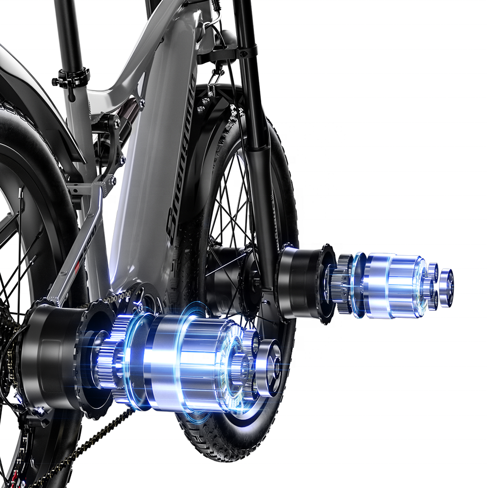 EU warehouse buy 48V 17.5Ah battery 26inch dual motor 1000W*2 full suspension electric mountain bike