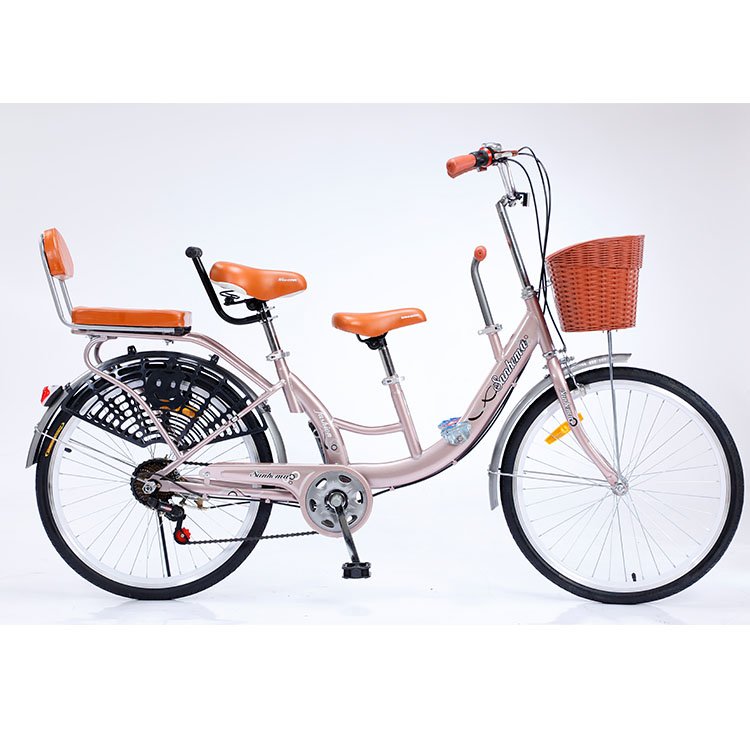 Sale Two Seat Bike A Two-person Parent-child Bicycle With A Mother And baby Can Carry A Child