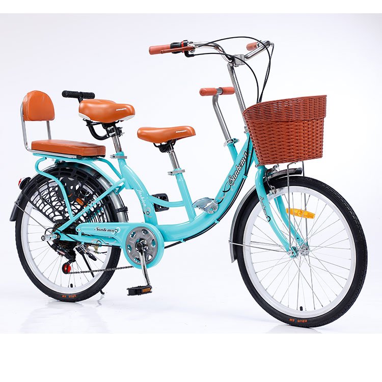 Sale Two Seat Bike A Two-person Parent-child Bicycle With A Mother And baby Can Carry A Child