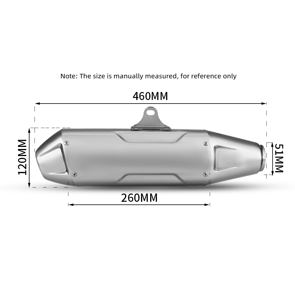51mm Universal Motorcycle Exhaust SportBike Racing Modified Exhaust Muffler Pipe for z650 mt07 cbr250rr crf150 mt03 mt15 cbr500r