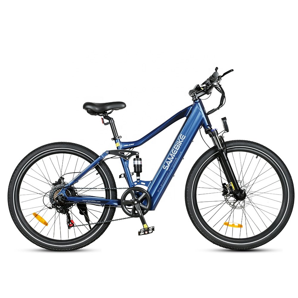 New trends Samebike 26 Inch Electric Mountain Chopper Bike Full Suspension Ebike electric motor bike for wholesales