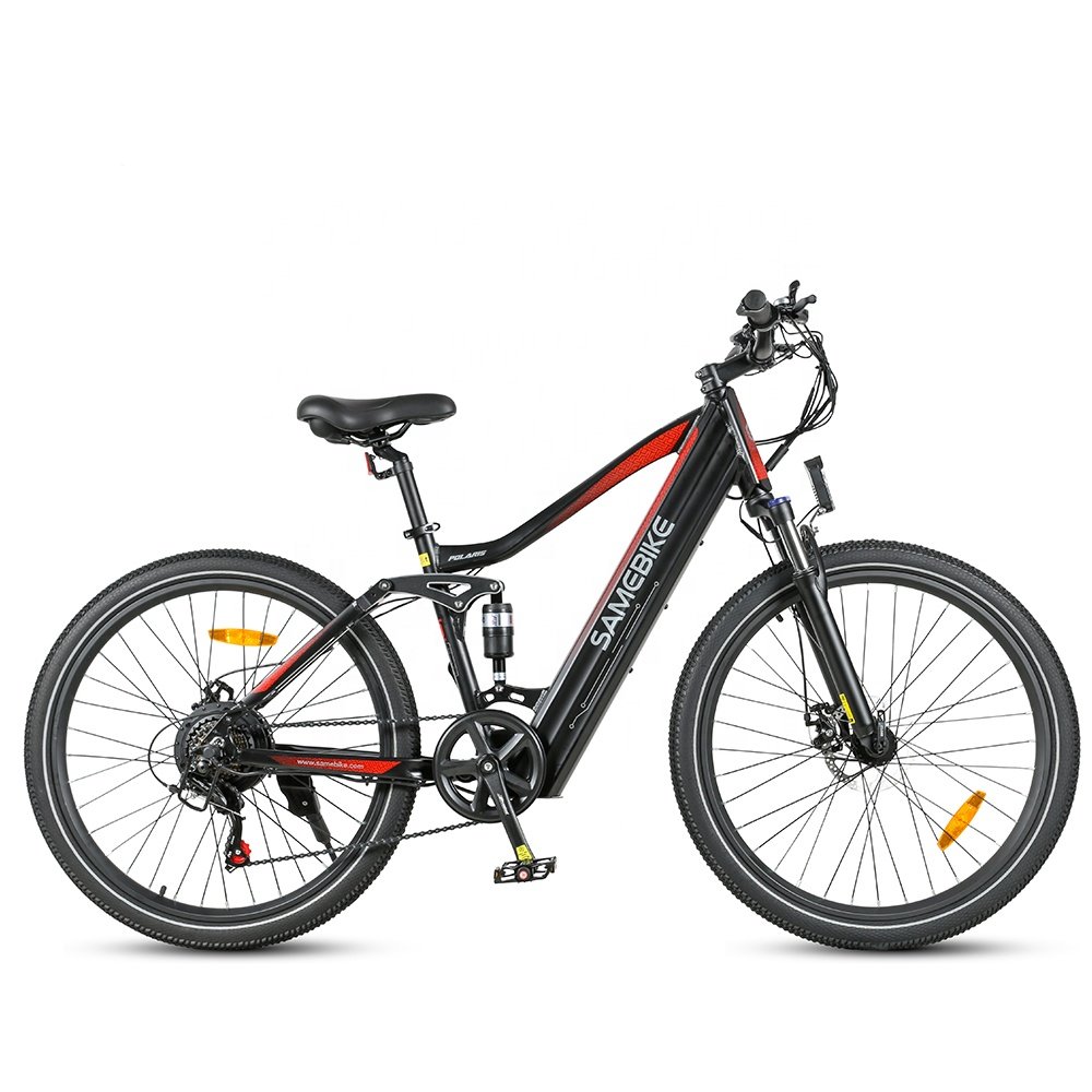 New trends Samebike 26 Inch Electric Mountain Chopper Bike Full Suspension Ebike electric motor bike for wholesales