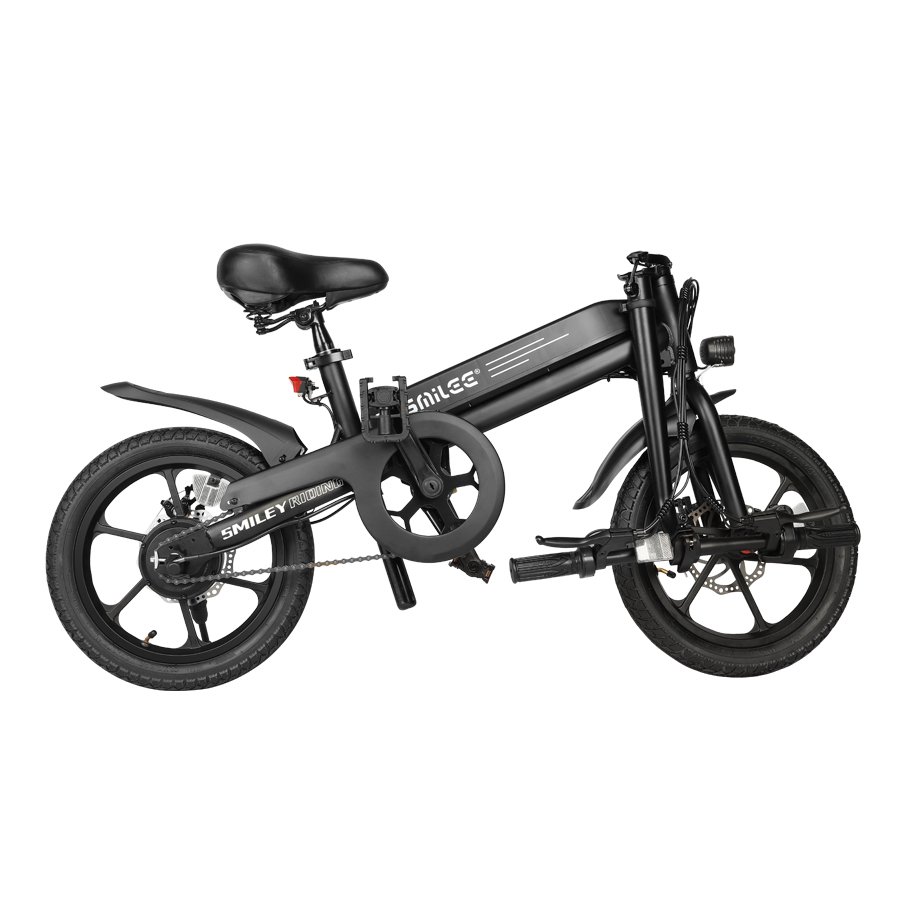 US Warehouse S5 Foldable Electric Bicycle Rear Hub Motor 36V Lithium Battery Integrated Battery 7 Speed Disc Brake Steel 7 Speed