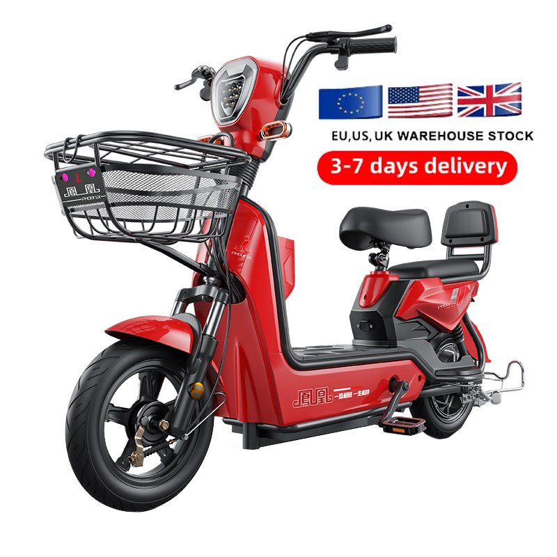 US UK EU Warehouse 500W 48V 12AH 14AH 16AH 20AH 24AH 100Km 14 Inch 2 Seater Adult Electric Bike City Commuting Electric Bike