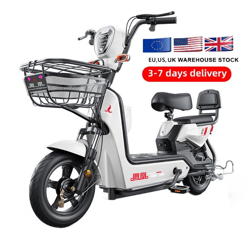 US UK EU Warehouse 500W 48V 12AH 14AH 16AH 20AH 24AH 100Km 14 Inch 2 Seater Adult Electric Bike City Commuting Electric Bike
