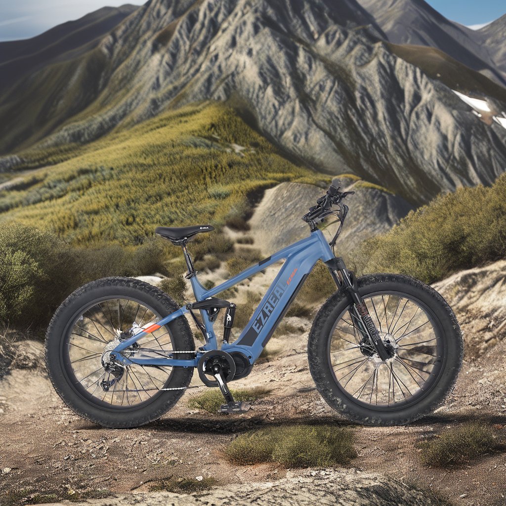 EZREAL 26-Inch 20Ah Enduro Electric Bicycle BAFANG 1000W Mid Drive Full Suspension 48v Fat Ebike Central Motor Lithium Battery