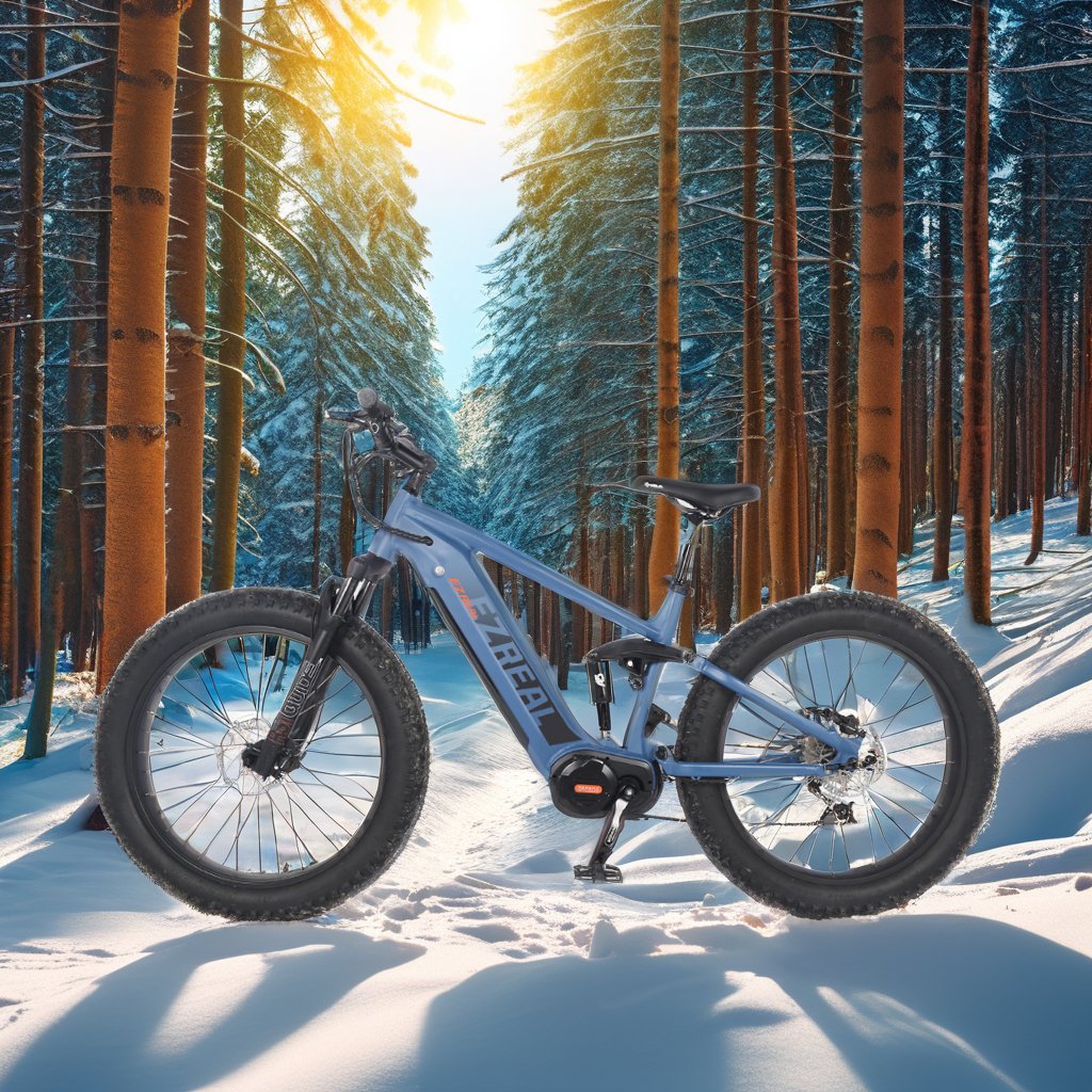EZREAL 26-Inch 20Ah Enduro Electric Bicycle BAFANG 1000W Mid Drive Full Suspension 48v Fat Ebike Central Motor Lithium Battery