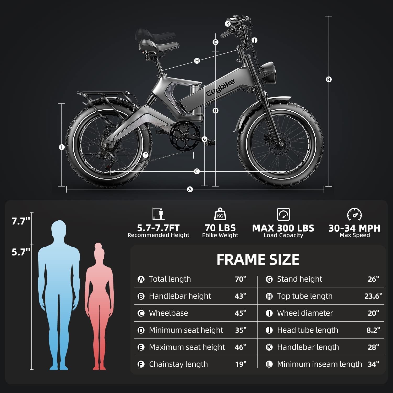 usa warehouse electric bike manufacturer 20 inch 500W 1000W 36v 48v mid motor full suspension fat tyre mountain snow ebike
