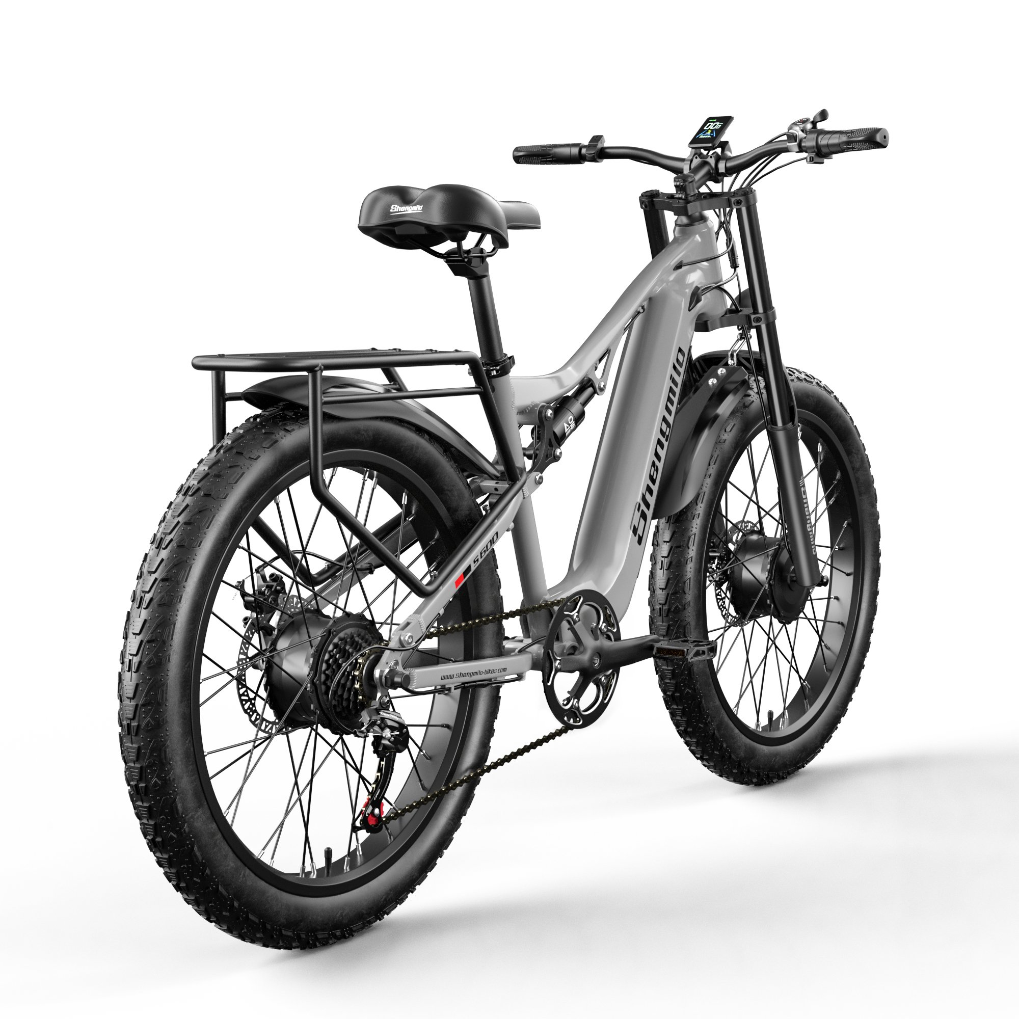 Shengmilo S600 Electric Bicycle High Quality 27.5 Inch 48V 17.5Ah Lithium Battery 2000W Dual Motor V8 Model For EU UK Delivery