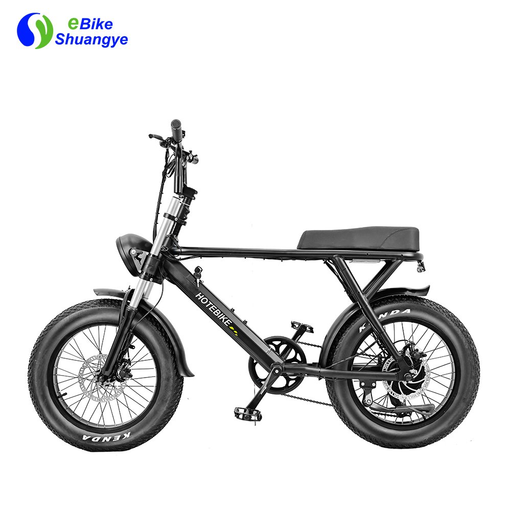 Shuangye Super Style 500w 750w Motor 48v Electric Hybrid Bike Two Seat 73 Fat Tire Electric Bike Bicycle bicicleta electrica