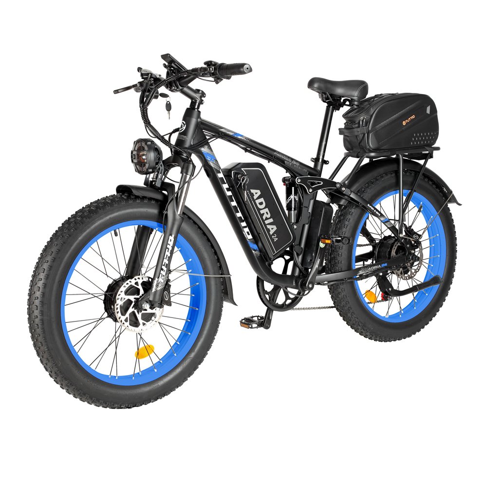 52V 3000W Dual Motor USA Warehouse Tuttio Adria24 30AH Electric Mountain bike Fat Tire Off Road Electric Bike For Adult