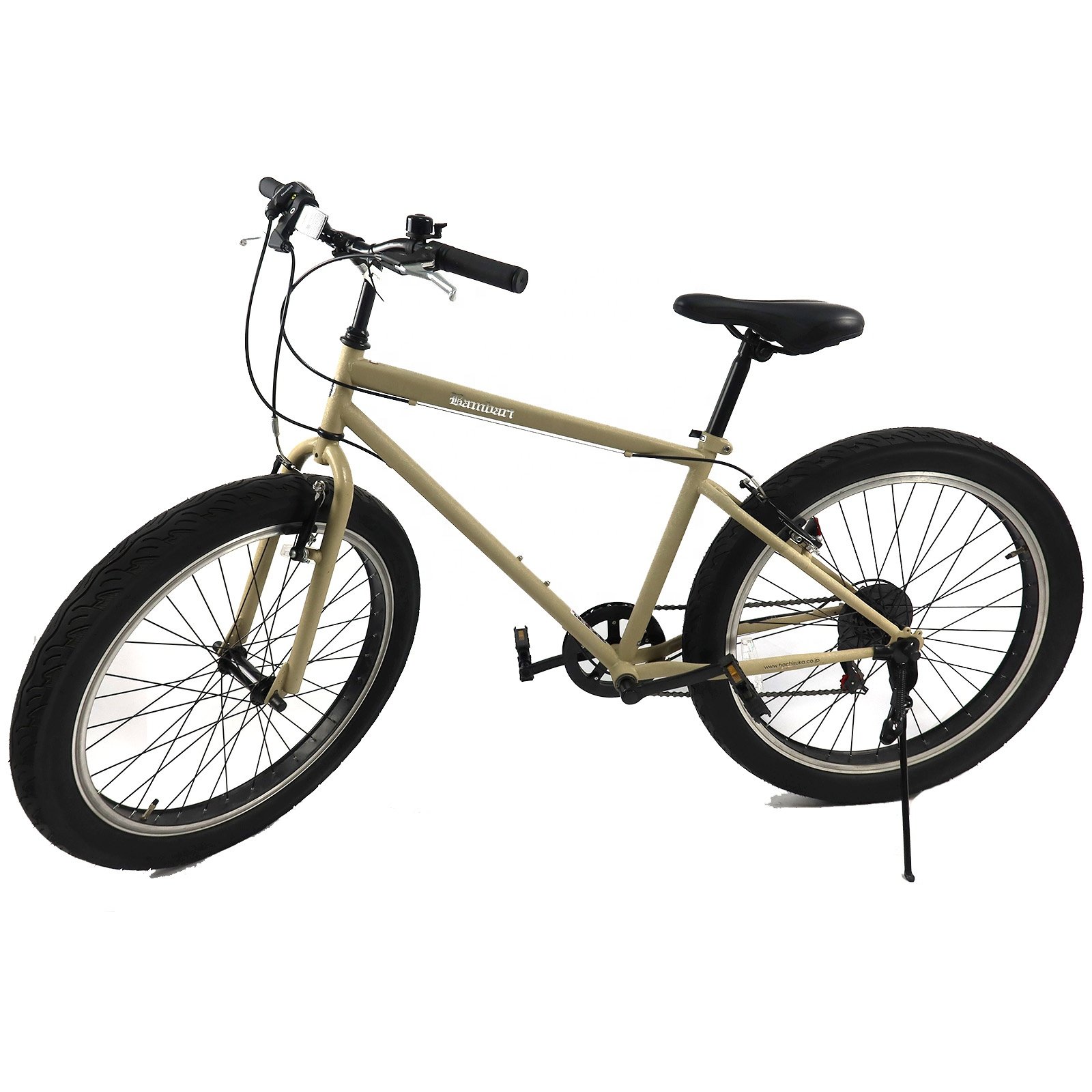 26\" Urban Recreational Mountain Bike with Stylish Cool Fat Tire Aluminum Alloy Fork 6-Speed Ordinary Pedal