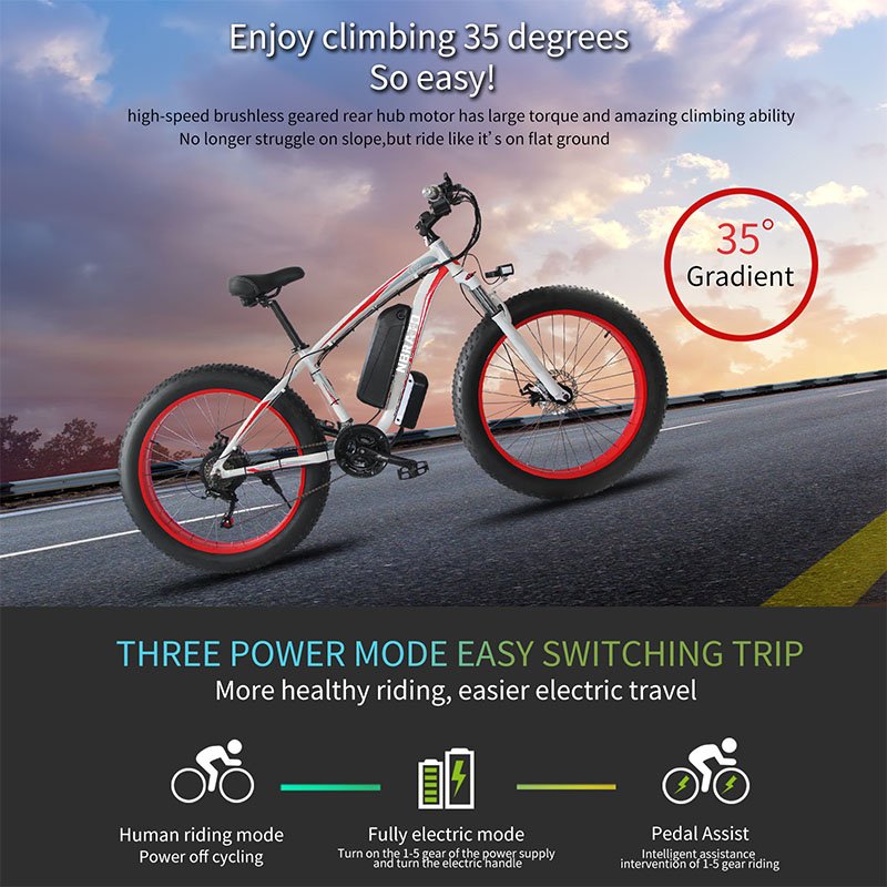 EU 26 inch dual motor hydraulic brake 48V 23Ah S-amsung battery 2000 W E Bike electric Hybrid bike