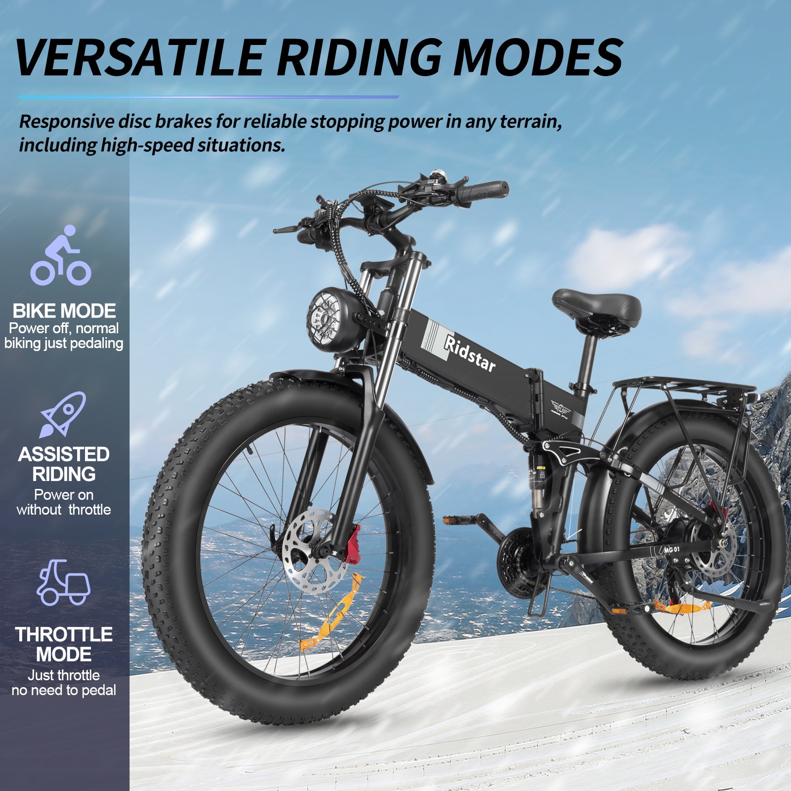 Best Dirt Bike Adult 26 Inch Off-Road Electric Cycle Fat Tire Folding Electric Bike For City Travel